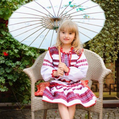 Embroidered costume "Gutsul Girl in Red"