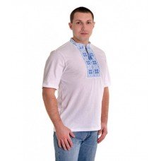 Embroidered t-shirt for man "Folk Blue"