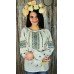 Embroidered blouse "Flowers of Glory Yellow&Blue"