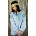 Embroidered blouse "Traditions New Blue 1"