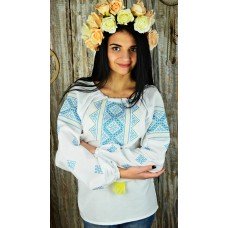 Embroidered blouse "Traditions Blue 2"