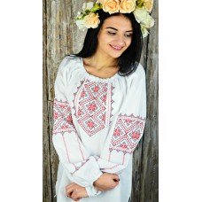 Embroidered blouse "Ukrainian Style Red"