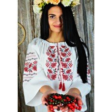 Embroidered blouse "Red Oak 2"