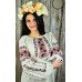 Embroidered blouse "Roses Linen"