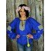 Embroidered blouse "Starry Radiance"