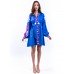 Embroidered Boho Dress "Blue Waterfall"
