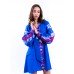 Embroidered Boho Dress "Blue Waterfall"