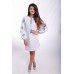 Embroidered Mini Dress "Bohemian Roses" White