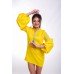 Embroidered Mini Dress "Delicate Ornaments" Yellow