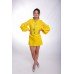 Embroidered Mini Dress "Delicate Ornaments" Yellow