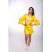 Embroidered Mini Dress "Bright Sunshine" Yellow