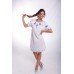 Embroidered Classic Dress "Winter Marvels" handmade