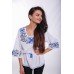 Embroidered Blouse "Flower Dew" handmade