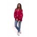 Embroidered Blouse "Ornaments Raspberry" handmade