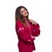 Embroidered Blouse "Ornaments Raspberry" handmade