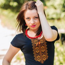 Embroidered t-shirt "Gutsul Ornament Golden"