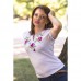 Embroidered t-shirt "Bouquet Violet"