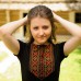 Embroidered t-shirt "Lace - Orange on Black"