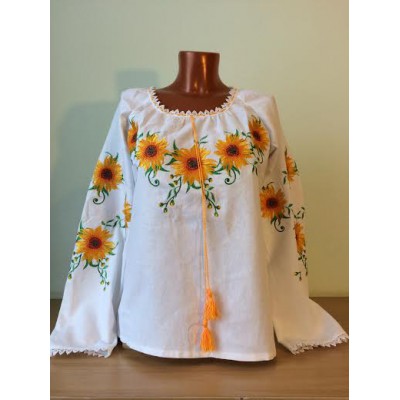 Embroidered blouse "Olvia: sunflowers"