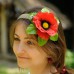 Ukrainian Headdress "Poppy on hairband"