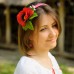 Ukrainian Headdress "Poppy on hairband"
