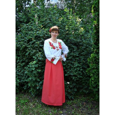 Beads Embroidered Blouse "Smiling Flowers"