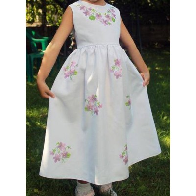 Beads Embroidered Dress for girl "Princess of July"