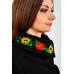 Embroidered coat "Sunrise" black