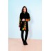 Embroidered coat "Sunrise" black