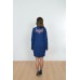 Embroidered coat "Chestnut" blue