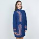 Embroidered coat "Chestnut" blue