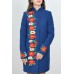 Embroidered coat "Winter Dreams" blue
