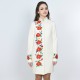 Embroidered coat "Winter Dreams" white