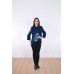 Embroidered coat "Bluebell" dark blue