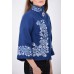 Embroidered coat "Wild Rose" blue