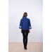 Embroidered coat "Wild Rose" blue