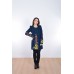 Embroidered coat "Valley of Sun" dark blue