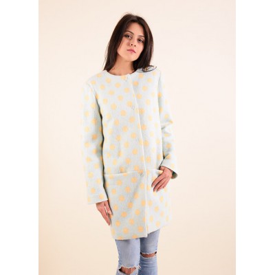 Polka Dot Cashmere Coat "Nymph" mint