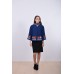 Embroidered coat "Lace" blue