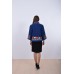 Embroidered coat "Lace" blue