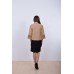 Embroidered coat "Wild Rose" beige