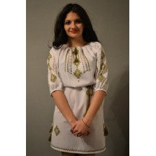 Embroidered dress "Golden Leaves"