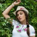Embroidered t-shirt "Bouquet maxi"