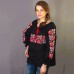 Embroidered blouse "Roses Red on Black"