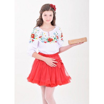 Embroidered blouse for little girl "Panna: Cutie"