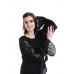 Boho Style Ukrainian Embroidered Folk  Blouse "Richelieu" black