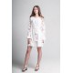 Boho Style Ukrainian Embroidered Dress "Richelieu" white