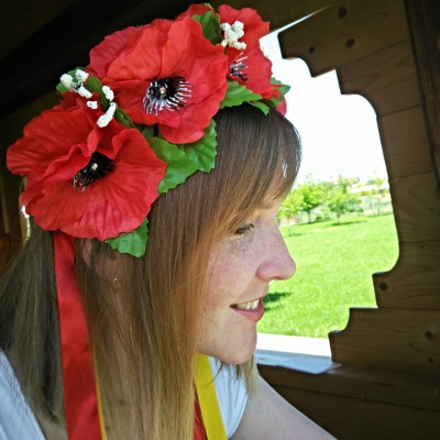 Ukrainian Wreath "Double Poppies"