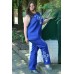 Embroidered set: top&trousers "Feather of Peacock"