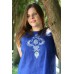 Embroidered set: top&trousers "Feather of Peacock"